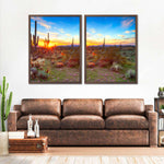 Sonoran Desert Sunset Landscape Wall Art