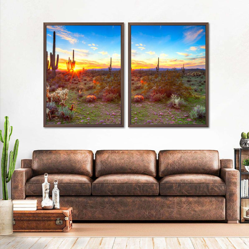Sonoran Desert Sunset Landscape Wall Art