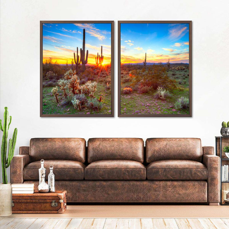 Sonoran Desert Sunset Landscape Wall Art