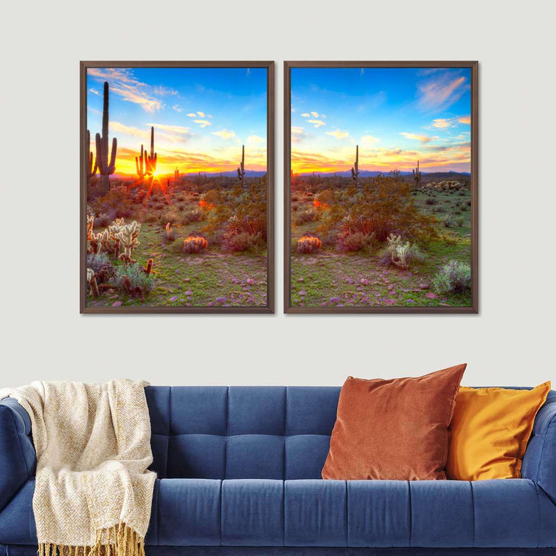 Sonoran Desert Sunset Landscape Wall Art