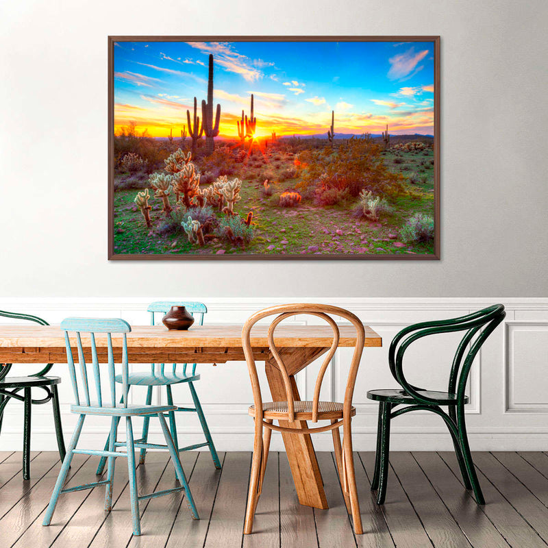 Sonoran Desert Sunset Landscape Wall Art