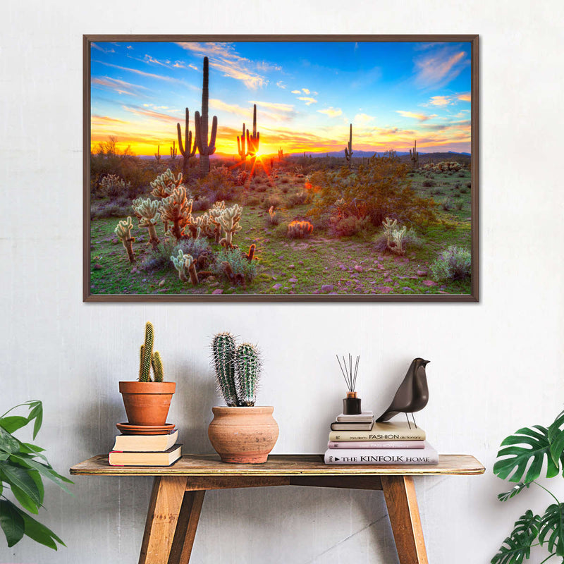 Sonoran Desert Sunset Landscape Wall Art