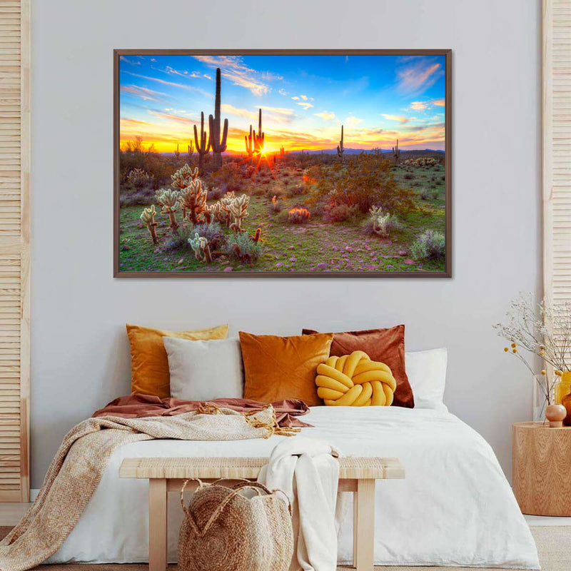 Sonoran Desert Sunset Landscape Wall Art