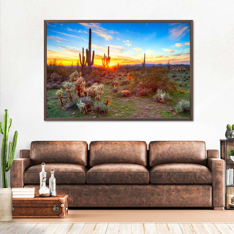 Sonoran Desert Sunset Landscape Wall Art