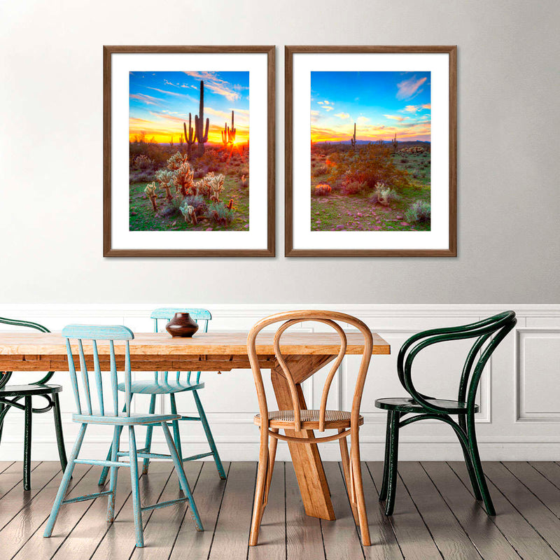 Sonoran Desert Sunset Landscape Wall Art