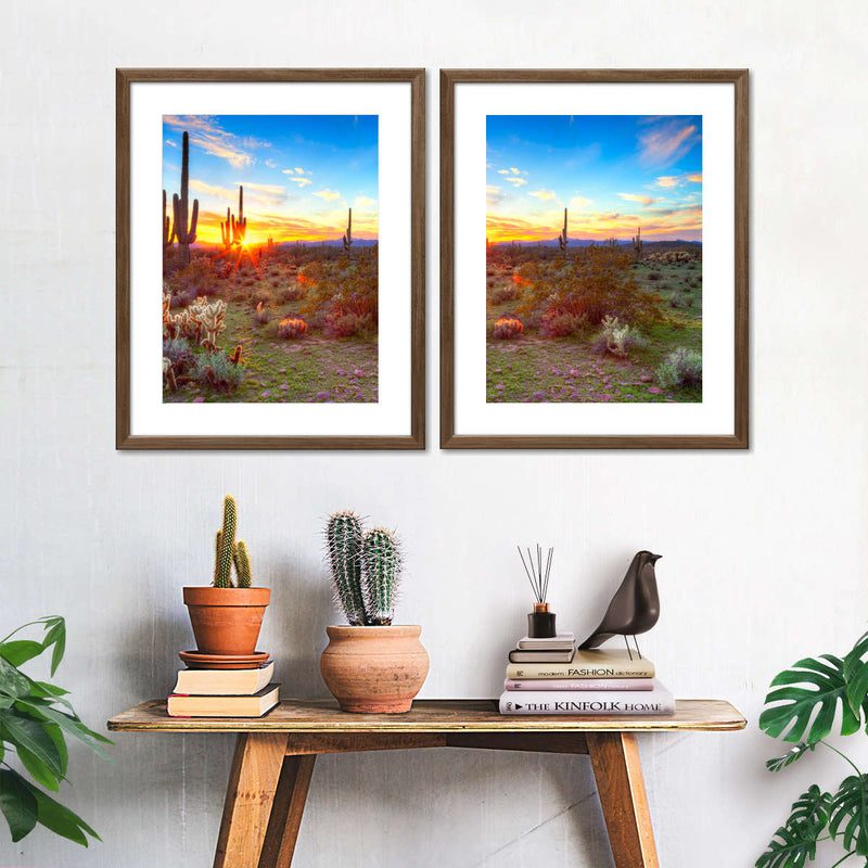 Sonoran Desert Sunset Landscape Wall Art