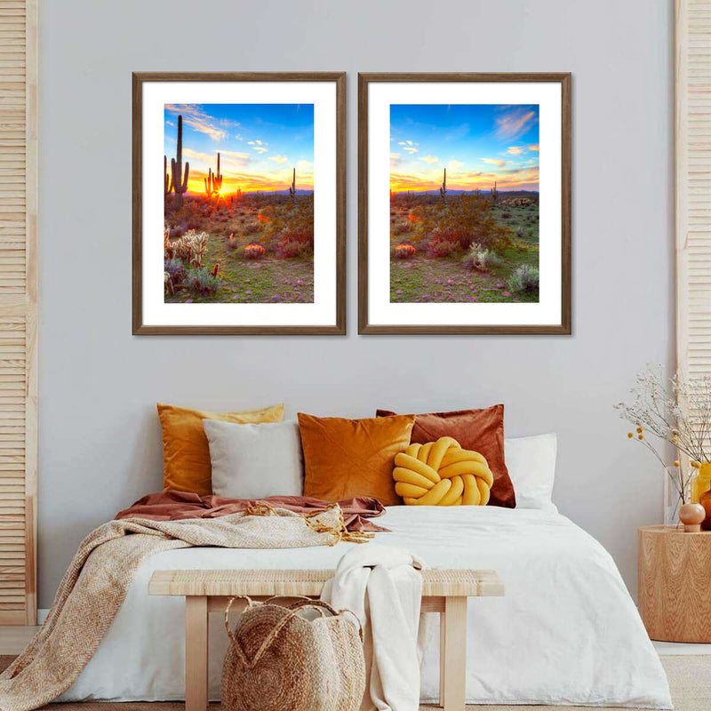 Sonoran Desert Sunset Landscape Wall Art