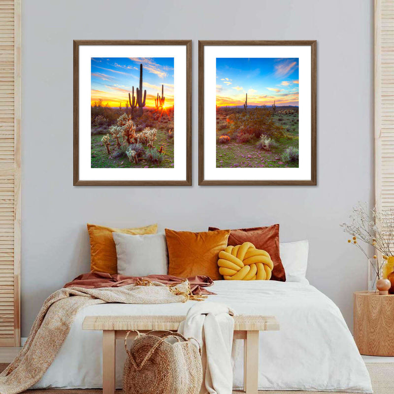Sonoran Desert Sunset Landscape Wall Art