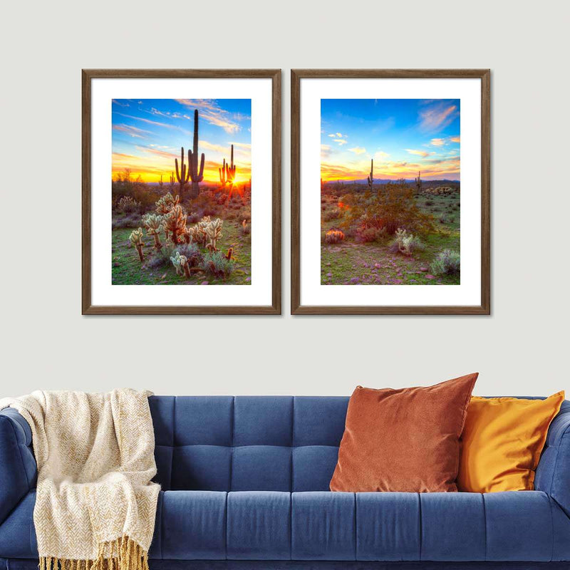 Sonoran Desert Sunset Landscape Wall Art