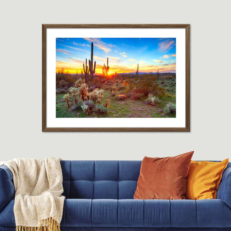 Sonoran Desert Sunset Landscape Wall Art