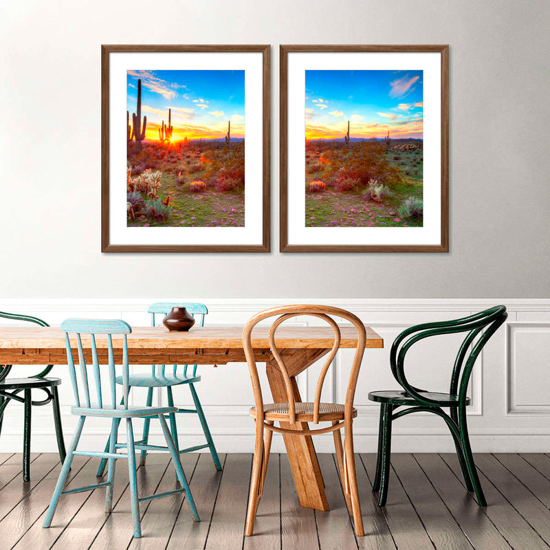 Sonoran Desert Sunset Landscape Wall Art