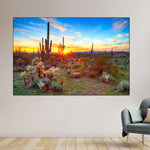 Sonoran Desert Sunset Landscape Wall Art