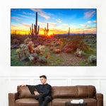 Sonoran Desert Sunset Landscape Wall Art