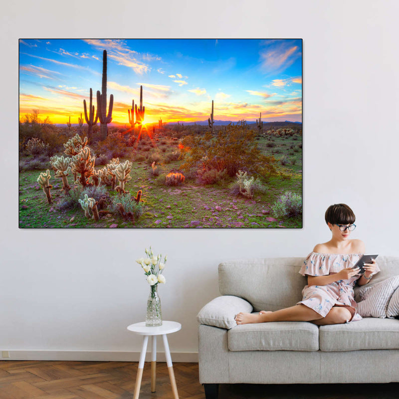 Sonoran Desert Sunset Landscape Wall Art