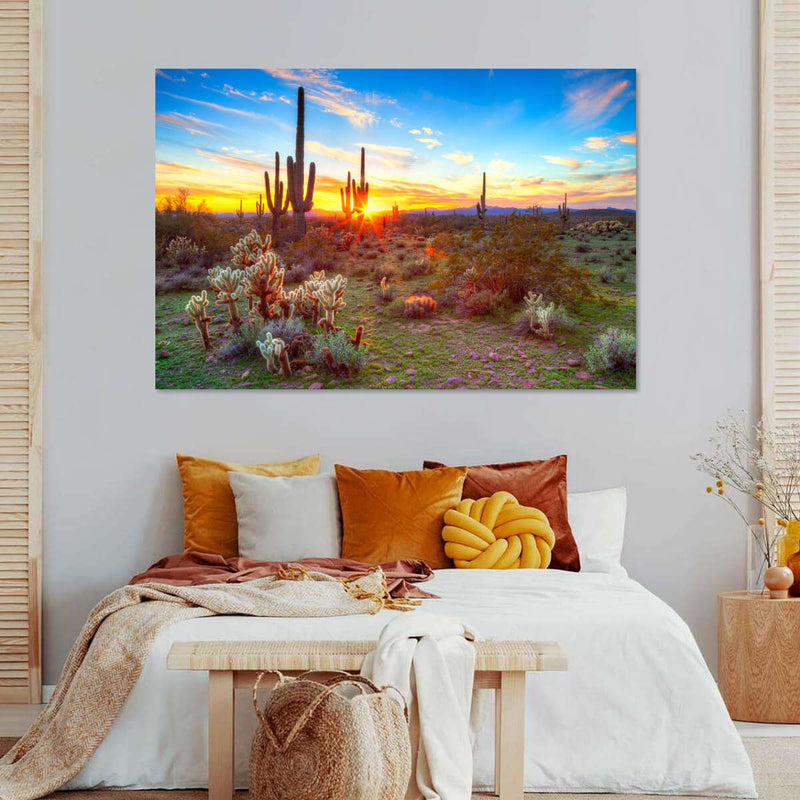 Sonoran Desert Sunset Landscape Wall Art