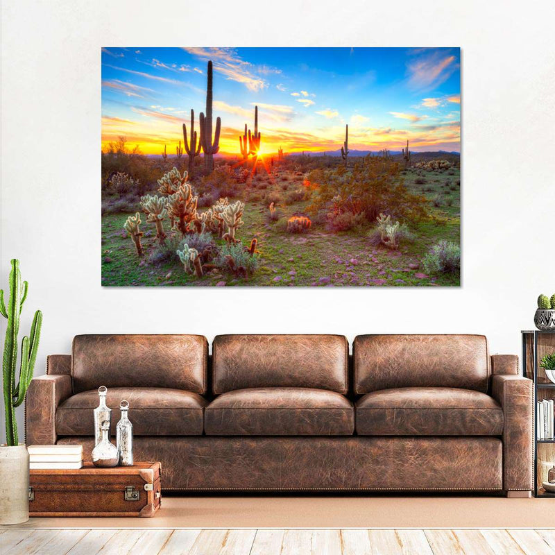 Sonoran Desert Sunset Landscape Wall Art
