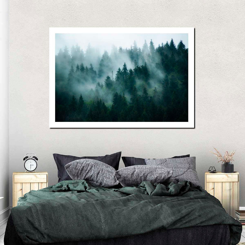 Misty Fir Forest Wall Art