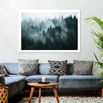Misty Fir Forest Wall Art
