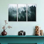 Misty Fir Forest Wall Art