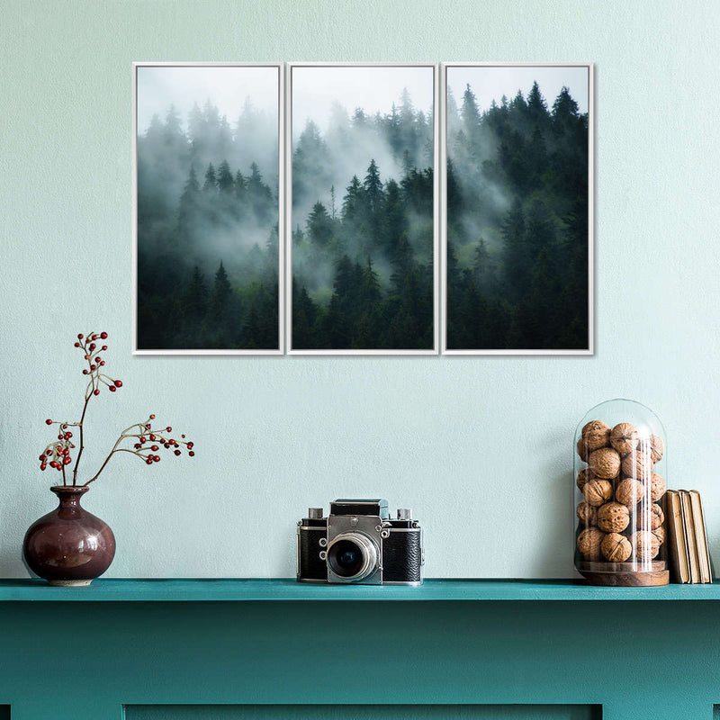 Misty Fir Forest Wall Art