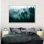 Misty Fir Forest Wall Art