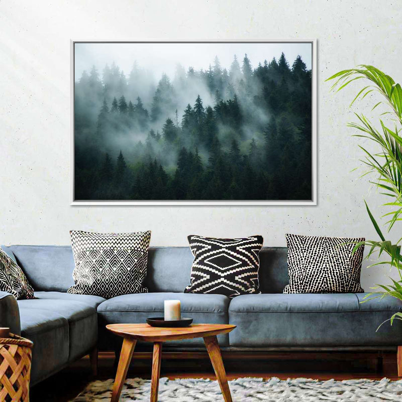 Misty Fir Forest Wall Art