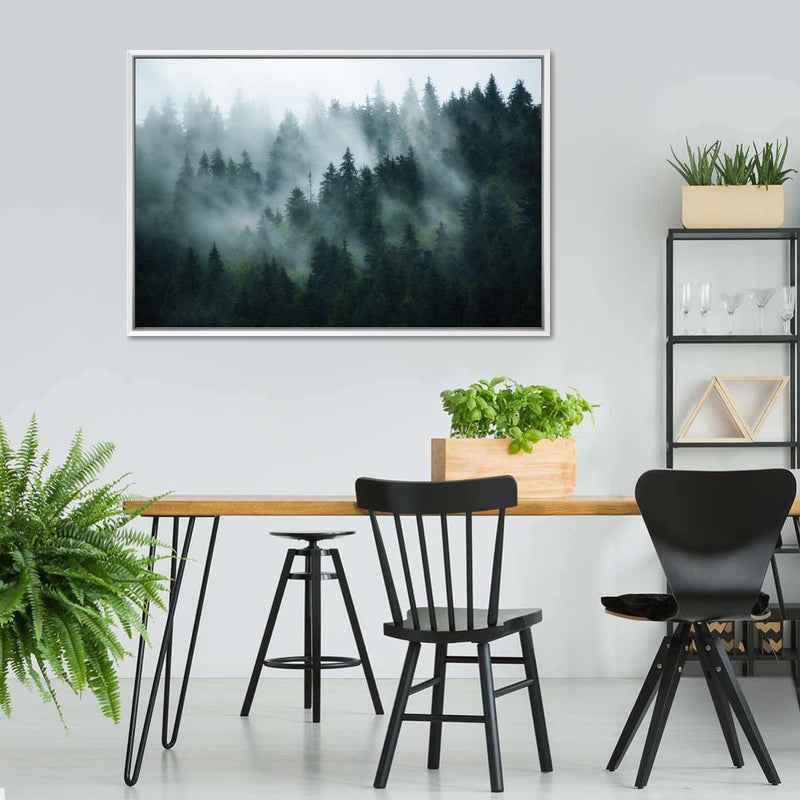 Misty Fir Forest Wall Art