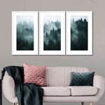Misty Fir Forest Wall Art