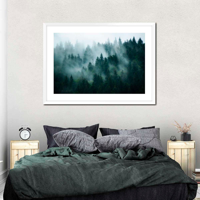 Misty Fir Forest Wall Art
