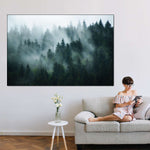 Misty Fir Forest Wall Art