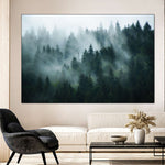 Misty Fir Forest Wall Art