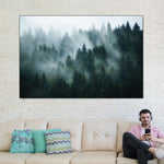 Misty Fir Forest Wall Art