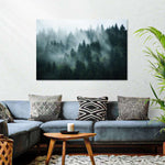 Misty Fir Forest Wall Art