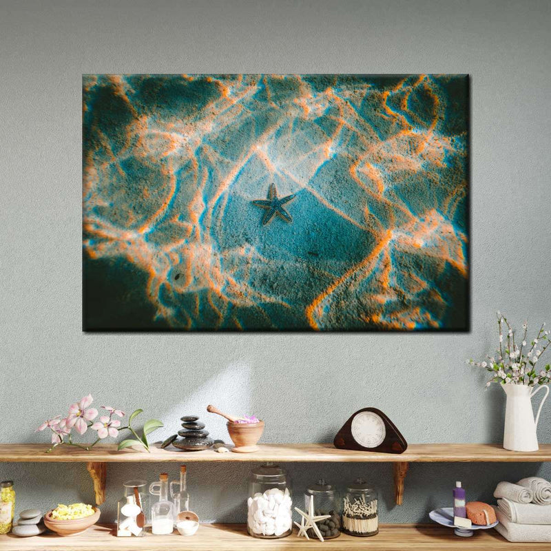 Sandy Underwater Starfish Wall Art