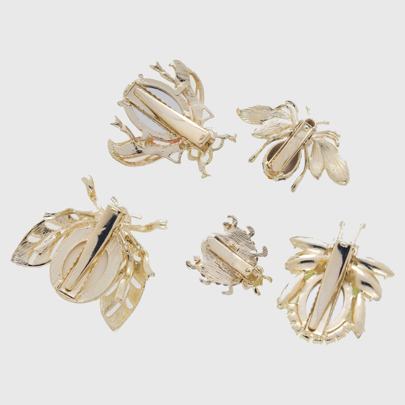 Mini bug clip set, gold