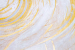 White And Gold Abstract Wall Art