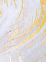 White And Gold Abstract Wall Art