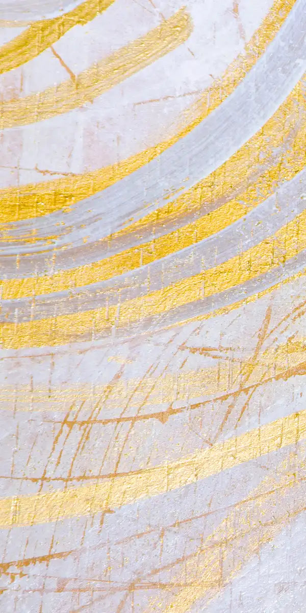 White And Gold Abstract Wall Art