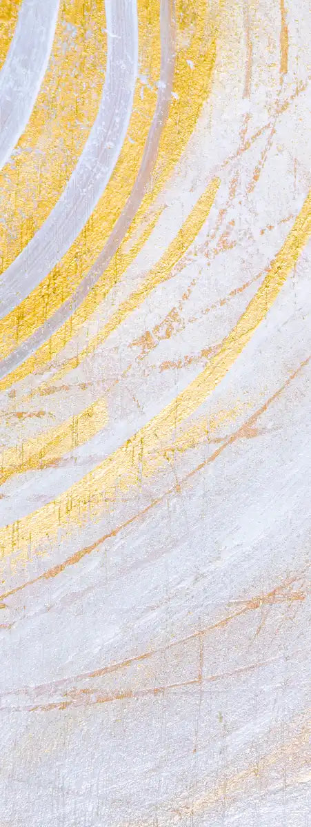White And Gold Abstract Wall Art