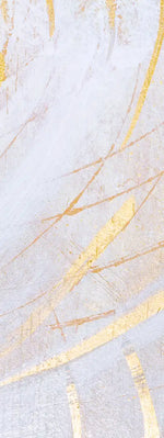 White And Gold Abstract Wall Art