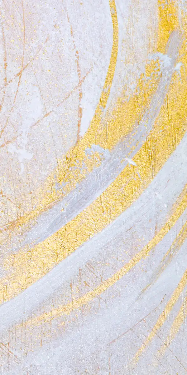 White And Gold Abstract Wall Art