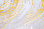 White And Gold Abstract Wall Art