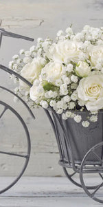 White Rose Bouquet Wall Art