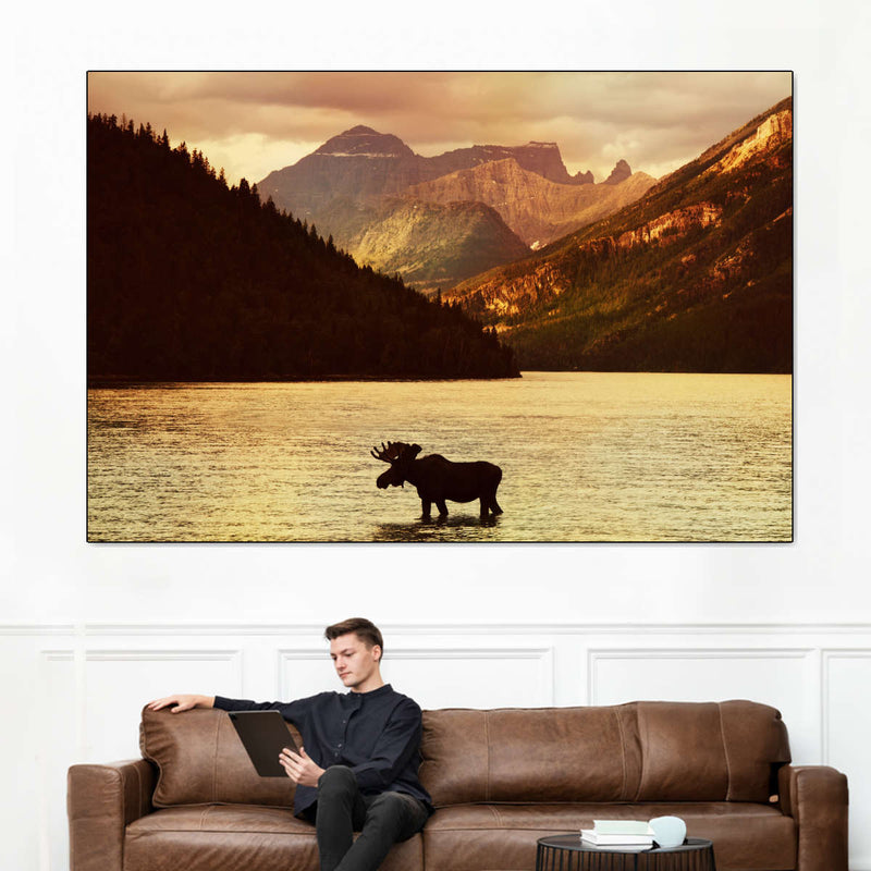 Lake Moose Wall Art