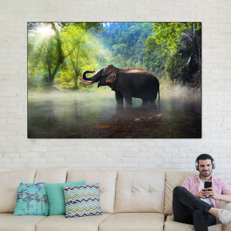 Wild Elephant Wall Art
