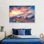Snowy Mountain Sunrise Wall Art