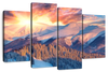 Snowy Mountain Sunrise Wall Art