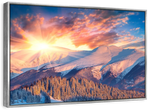 Snowy Mountain Sunrise Wall Art