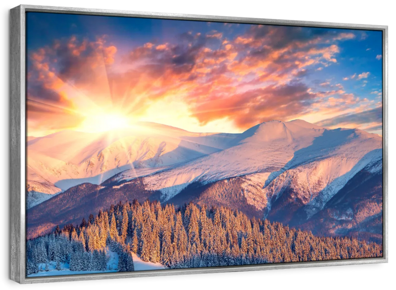 Snowy Mountain Sunrise Wall Art