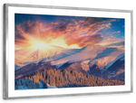 Snowy Mountain Sunrise Wall Art